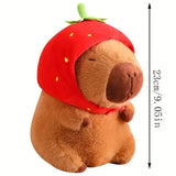 Capybara Family Plush Set - Mom & 4 Baby Stuffed Animals with Turtle Backpack