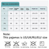 Men’s Long Sleeve Cartoon Pajama Set with Elastic Waist – Comfortable Loungewear for All Seasons