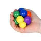 Pelota elástica de cuentas de colores para apretar: juguete antiestrés para niños y adultos