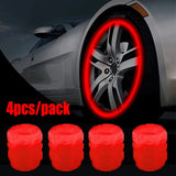Glow-in-the-Dark Multi-Color Tire Valve Caps – Fluorescent Stem Covers for Cars, Motorcycles & Bicycles