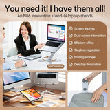 Foldable Aluminum Laptop Stand with 360° Rotation