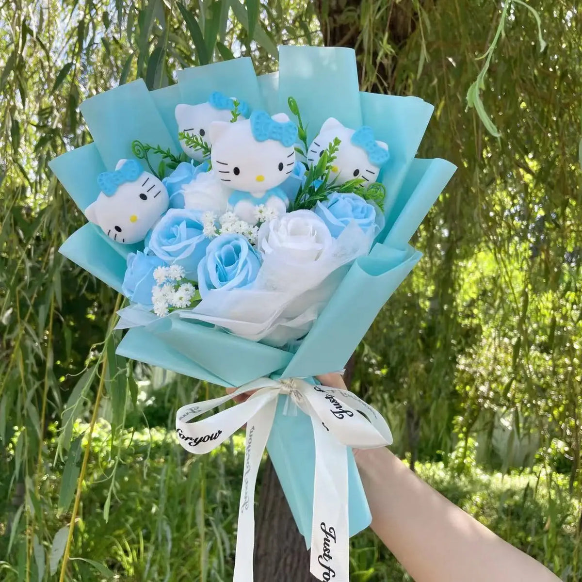 Hello Kitty Plush Bouquet - Sanrio Flower Doll Gift Set (35cm)