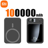 100000mAh Magnetic Wireless Power Bank – 22.5W Super Fast Charging for iPhone, Samsung & More