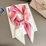2024 Silk Square Scarf – Elegant Satin Bandana for Women