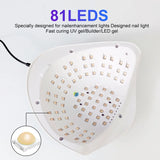 180W UV LED Nail Lamp – Fast Curing Nail Dryer for Salon & Home Use with Timer Settings