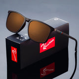 Gafas de sol polarizadas cuadradas de moda para hombres: gafas de diseñador de lujo con protección UV400 