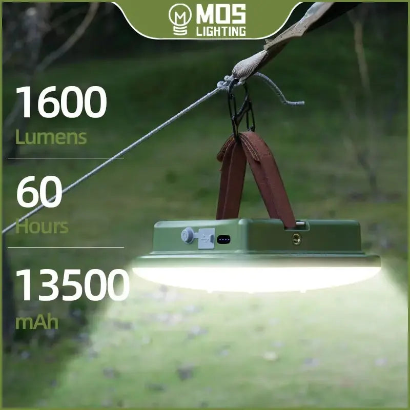 Linterna LED recargable para acampar con base magnética: luz portátil multimodo resistente al agua para exteriores y emergencias