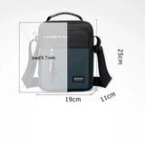 Men’s Oxford Shoulder Bag – Lightweight Crossbody Satchel with Zipper Closure