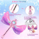 360° Rotatable Bubble Machine Gun for Kids – LED Light, Leak-Proof, High Output for Parties & Outdoor Play