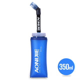 Botella de agua plegable Soft Flask de 250 ml/500 ml, paquete de hidratación sin BPA para correr, hacer senderismo y andar en bicicleta