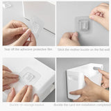 Film transparente adhesivo y especiero | Organizador de puertas de armarios para almacenamiento en la cocina