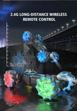 Coche acrobático RC 4x4: juguete de control remoto con luces, rotación de 360° y derrape