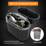3-Piece Mini Car Trash Can Set – Leak-Proof with Lid & 60 Garbage Bags