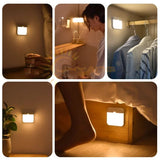 Motion Sensor Night Light - Rechargeable, Auto ON/OFF, Dimmable, and Magnetic Mount for Home, Bedroom, and Closet