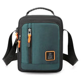 Men’s Oxford Crossbody Bag – Fashionable Box-Style Shoulder Bag with Zipper Closure
