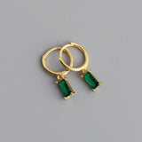 Crystal Stainless Steel Hoop Earrings – Sparkling Trendy Style for Women