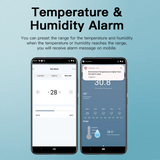 WiFi Smart Temperature & Humidity Sensor with External Probe – Compatible with Tuya, Alexa & Google Home