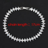 Geometric Charm Bracelet with Cubic Zirconia for Women
