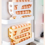 Rejilla para huevos automática con múltiples capas: organizador de cocina que ahorra espacio