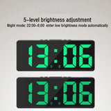 Digital LED Alarm Clock with Voice Control and Snooze for Bedroom