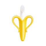 Banana-Shaped Baby Teether Toothbrush - BPA-Free Silicone Teething Toy for Infants