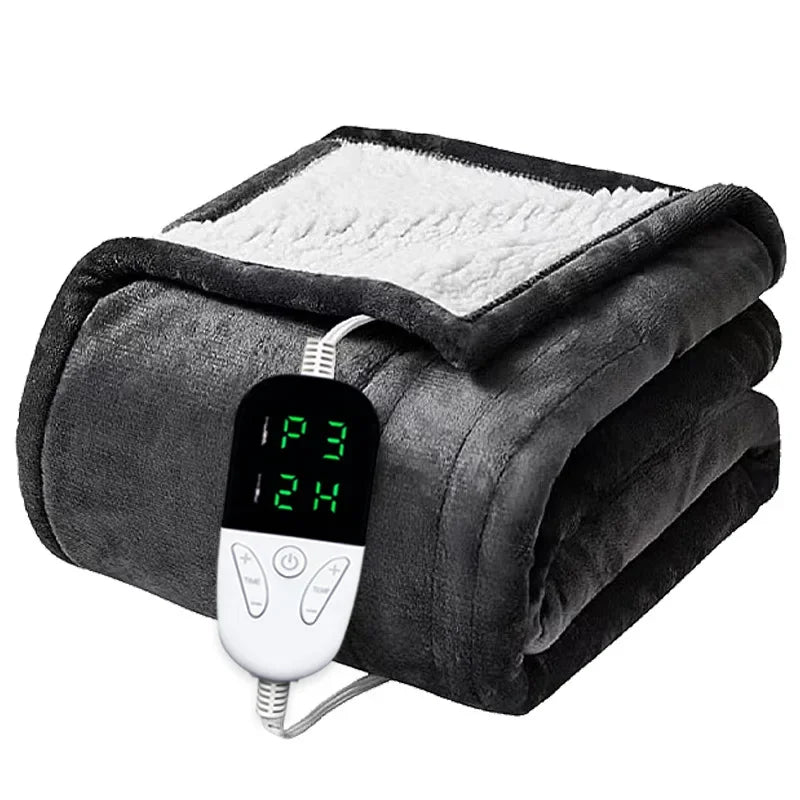 Premium Cashmere Heated Blanket – Soft Electric Throw for Winter Warmth & Comfort