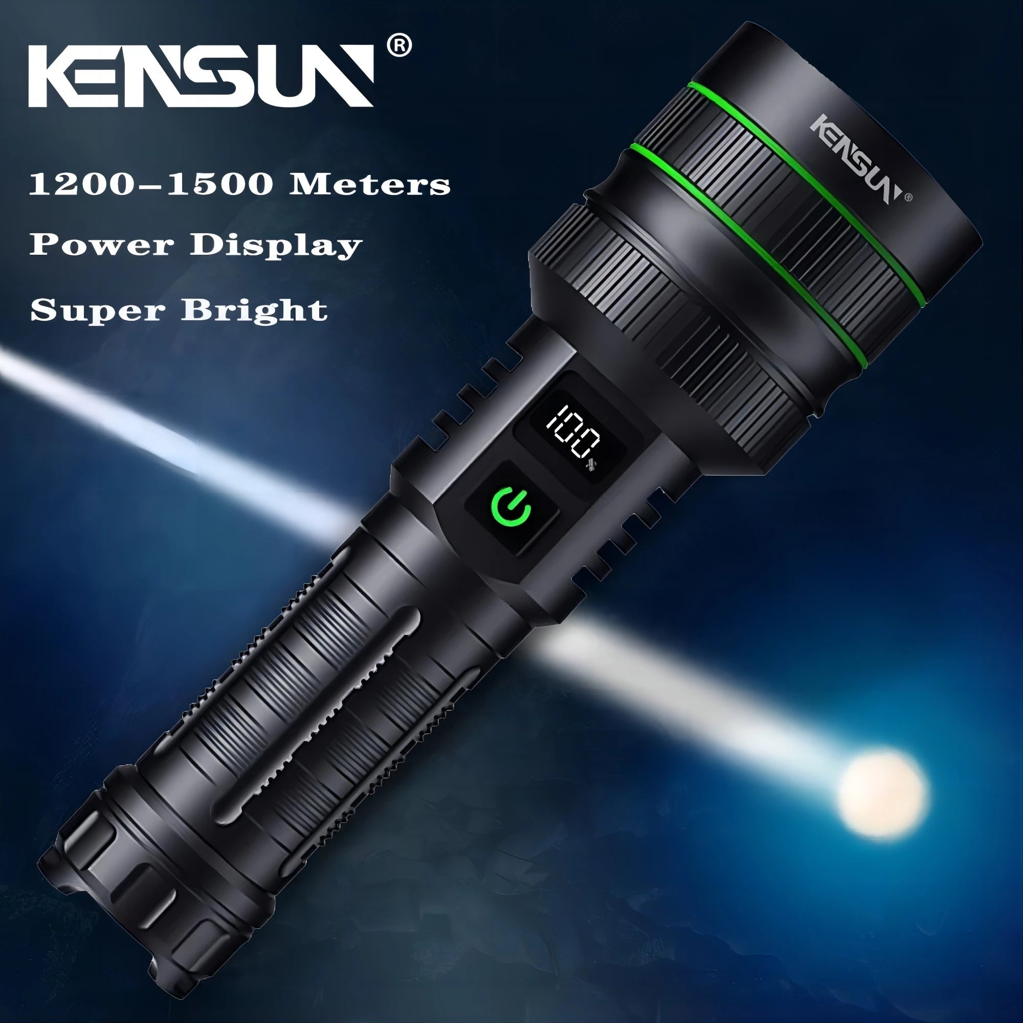 High-Power Rechargeable LED Flashlight – Long-Range Zoom Torch for Outdoor & Emergency Use