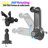 Soporte universal para teléfono con clip para ventilación de coche, con cabezal esférico de 17 mm
