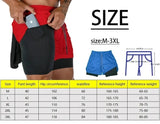 Pantalones cortos deportivos de secado rápido 2 en 1 para hombre: pantalones cortos para correr transpirables de doble capa