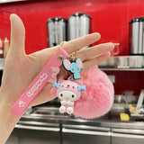 Sanrio Hello Kitty Keychain Set - Cute Kuromi & Cinnamoroll Keyrings for Girls