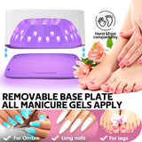 Rechargeable UV LED Nail Lamp with Timer – Wireless 120W Nail Dryer for Gel Polish