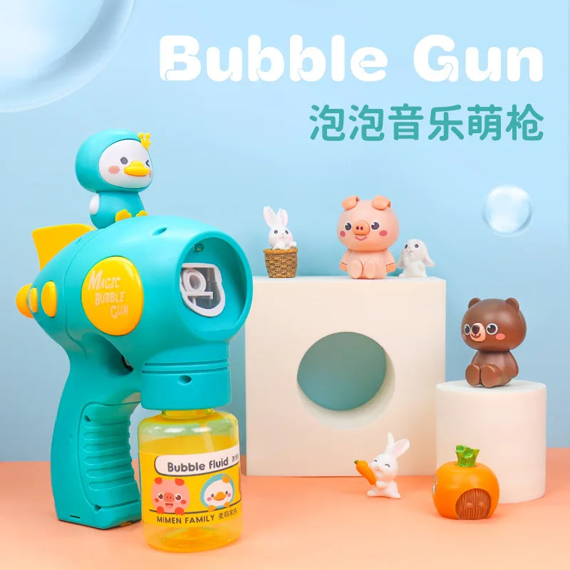 Automatic Bubble Gun for Kids – Light & Sound Fun for Outdoor Play
