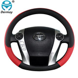Funda de volante de cuero de microfibra de primera calidad para Toyota Prius: antideslizante, duradera y protectora