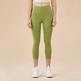 Women's High-Waist Calf-Length Yoga Leggings with Pockets – Stretchy, Breathable Workout Pants