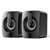 Compact Stereo Computer Speaker with LED Lights and 3.5mm AUX for PC and MacBook