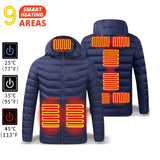 USB Heated Jacket for Men & Women - 21-Zone Heating for Winter Sports