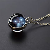 Trendy Glass Ball Pendant Necklace – Unisex Zinc Alloy Chain Design