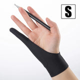 Black Two Finger Anti Fouling Glove For Tablet Phone Drawing Write Gloves For Ipad Pro Air Mini Anti Accidental Contact Gloves