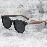 MOONBIFFY Retro Wood Grain Polarized Sunglasses – Trendy UV400 Eyewear for Men & Women