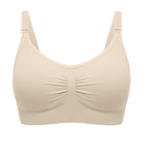 Wire-Free Maternity Nursing Bra with Adjustable Straps and Front Closure
