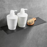 Estante flotante para baño: organizador de aluminio para ahorrar espacio montado en la pared para ducha y cocina