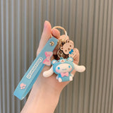 Sanrio Hello Kitty Keychain Set - Cute Kuromi & Cinnamoroll Keyrings for Girls
