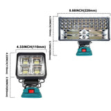 21V LED Work Light with USB Port - Compatible with Makita 18V Batteries (Battery Not Included)