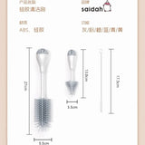 360° Rotating 3-in-1 Silicone Baby Bottle & Pacifier Cleaning Brush Set – BPA-Free, Soft & Durable