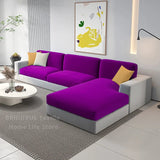 Plush Velvet Sofa Slipcover – Stretch Anti-Slip Cover for Sectional & Loveseats