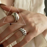 925 Sterling Silver Irregular Geometric Ring – Minimalist Jewelry for Women