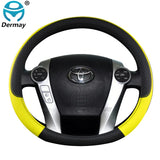 Funda de volante de cuero de microfibra de primera calidad para Toyota Prius: antideslizante, duradera y protectora