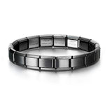Pulseras con dijes italianos DIY Cadena básica Brazalete de acero inoxidable Módulos ensamblados versátiles Regalo ideal 9 mm Universal Dropshipping