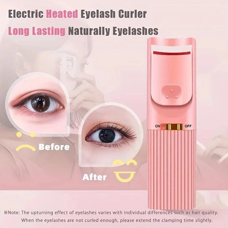 Electric Heated Eyelash Curler for Long-Lasting Curls