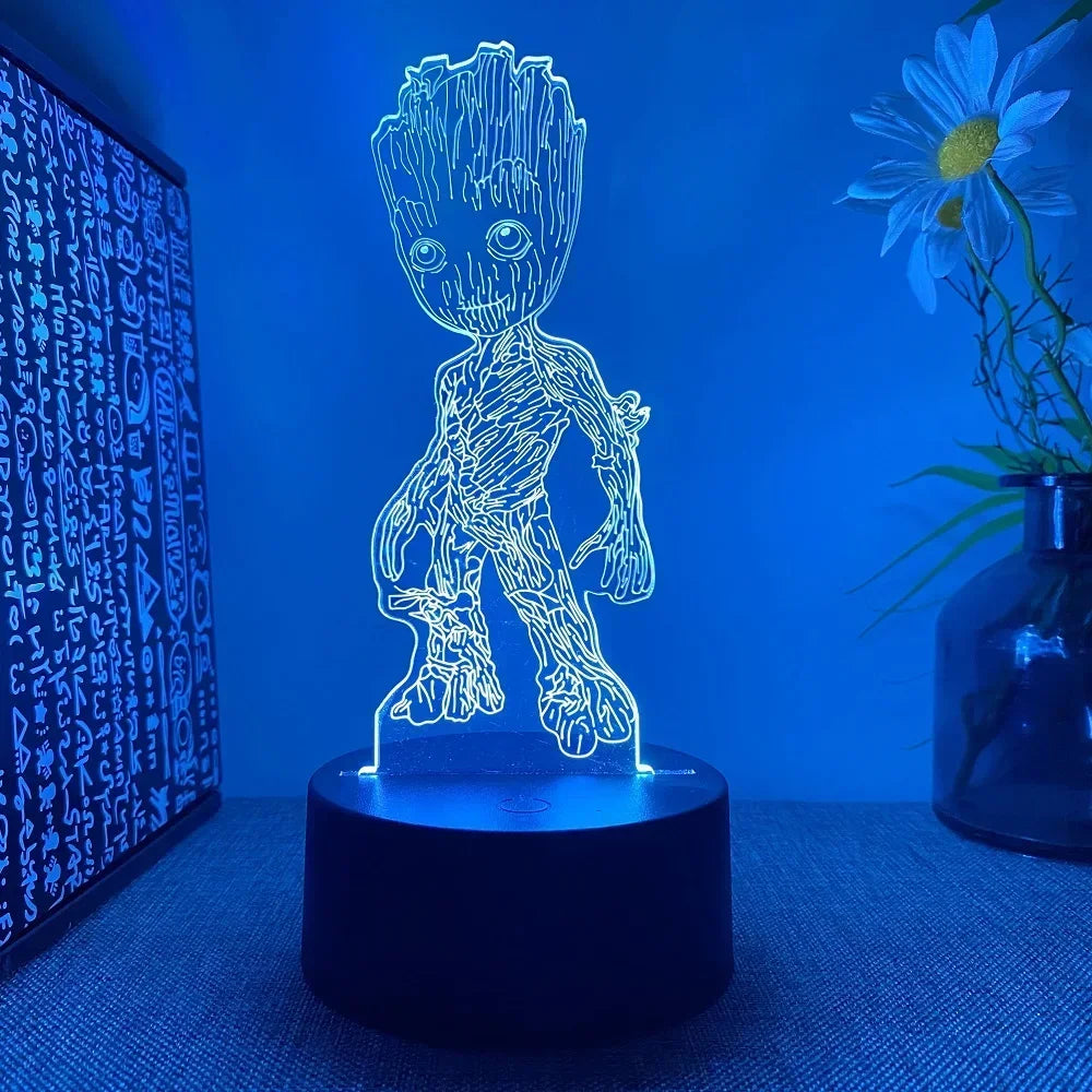 3D Illusion LED Night Light with Touch Control and Color Changing Modes